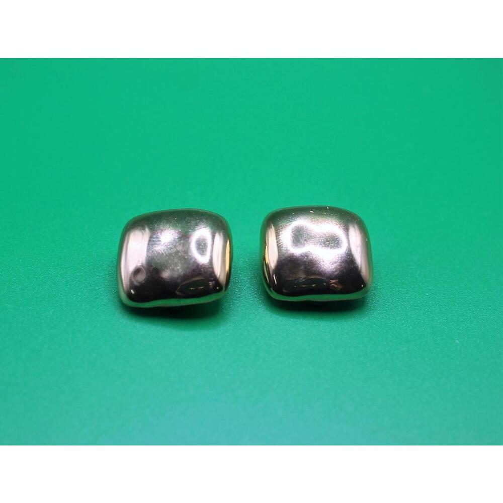 Vintage 1980s Signed Norma Jean NJ Bold Gold-Tone Clip On Earrings